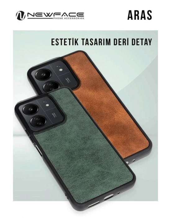 Newface Samsung Galaxy S24 FE Kılıf Aras Deri Kapak - Siyah