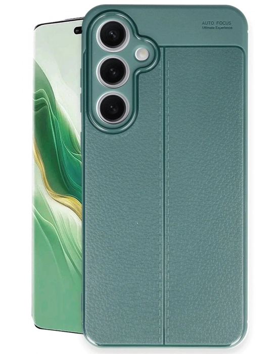 Newface Samsung Galaxy S24 FE Kılıf Auto Focus Kapak - Koyu Yeşil