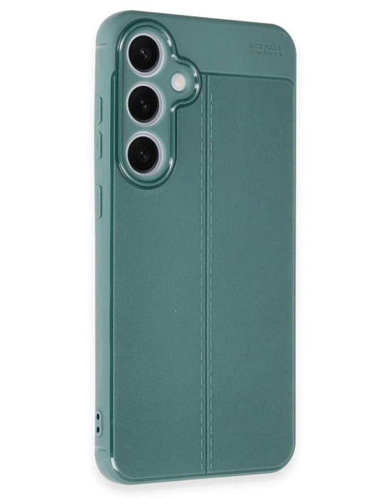 Newface Samsung Galaxy S24 FE Kılıf Auto Focus Kapak - Koyu Yeşil