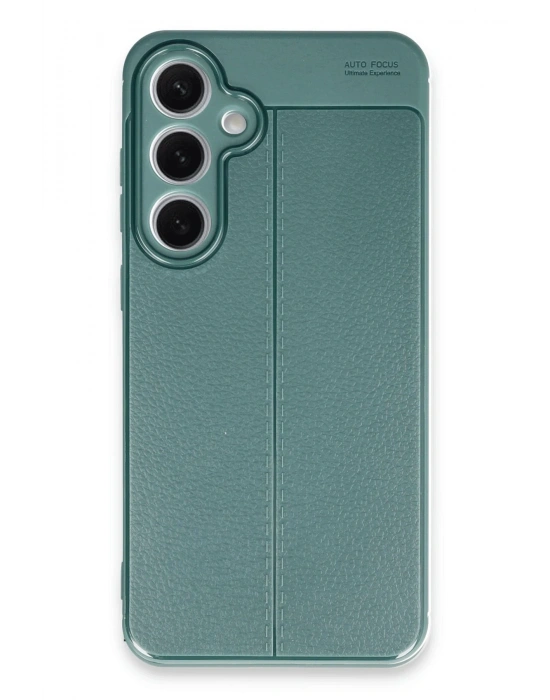 Newface Samsung Galaxy S24 FE Kılıf Auto Focus Kapak - Koyu Yeşil