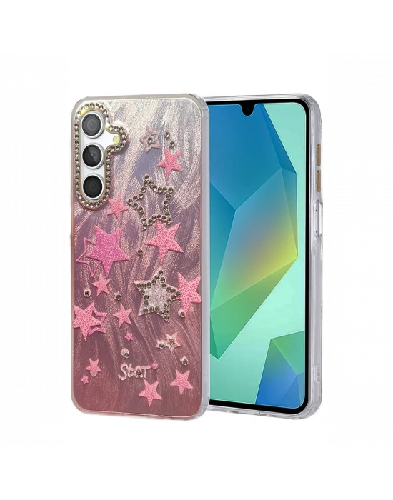 Newface Samsung Galaxy S24 FE Kılıf Blade Aynalı Desenli Kapak - Desen 7