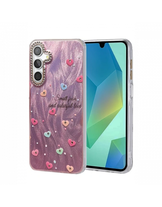 Newface Samsung Galaxy S24 FE Kılıf Blade Aynalı Desenli Kapak - Desen 8