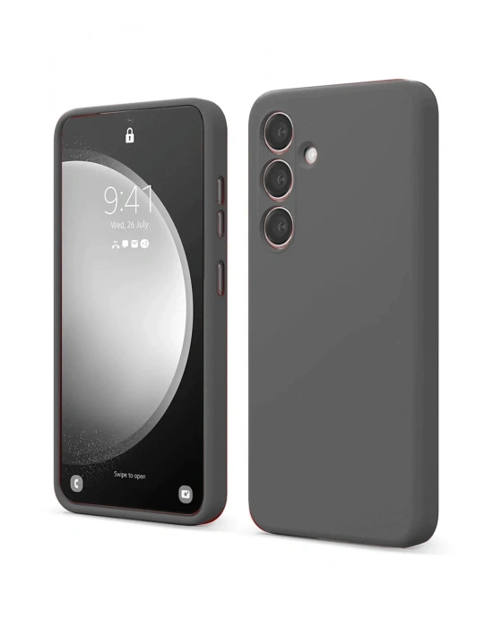 Newface Samsung Galaxy S24 FE Kılıf First Silikon - Gri