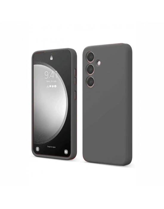 Newface Samsung Galaxy S24 FE Kılıf First Silikon - Gri