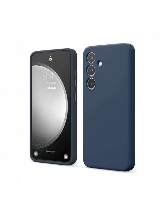 Newface Samsung Galaxy S24 FE Kılıf First Silikon - Lacivert