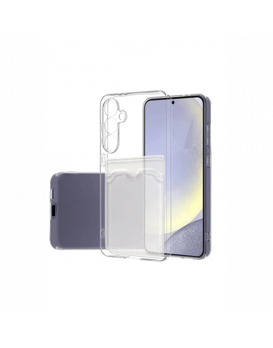 Newface Samsung Galaxy S24 FE Kılıf Kart Şeffaf Silikon - Şeffaf