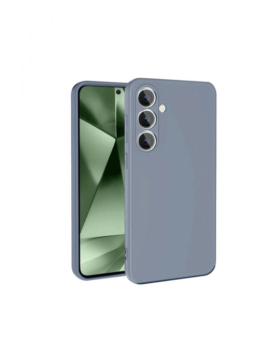 Newface Samsung Galaxy S24 FE Kılıf Nano içi Kadife Silikon - Gri