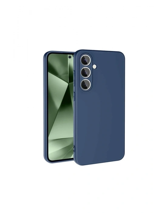 Newface Samsung Galaxy S24 FE Kılıf Nano içi Kadife Silikon - Lacivert