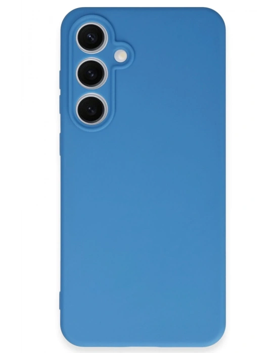 Newface Samsung Galaxy S24 FE Kılıf Nano içi Kadife Silikon - Mavi