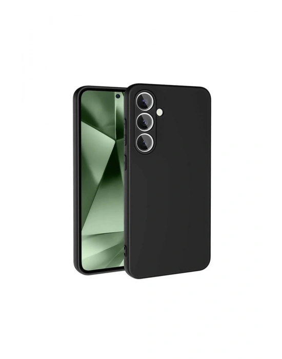 Newface Samsung Galaxy S24 FE Kılıf Nano içi Kadife Silikon - Siyah