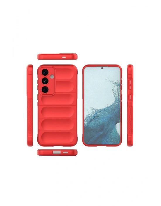 Newface Samsung Galaxy S24 FE Kılıf Optimum Silikon - Kırmızı