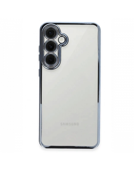 Newface Samsung Galaxy S24 FE Kılıf Razer Lensli Silikon - Lacivert