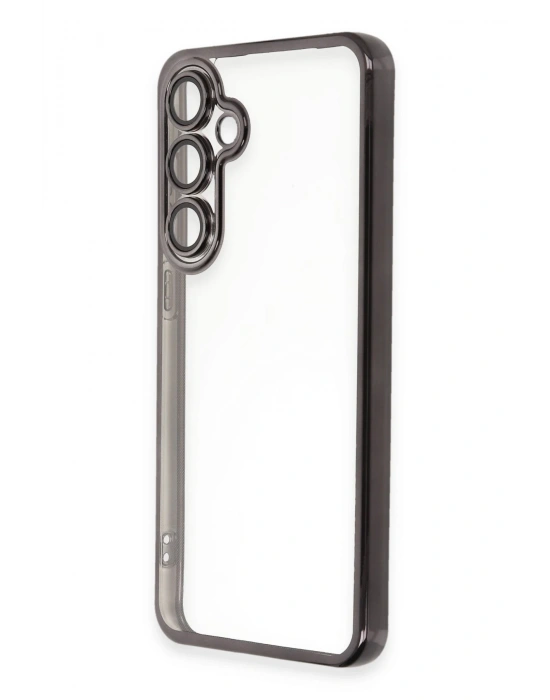 Newface Samsung Galaxy S24 FE Kılıf Razer Lensli Silikon - Siyah