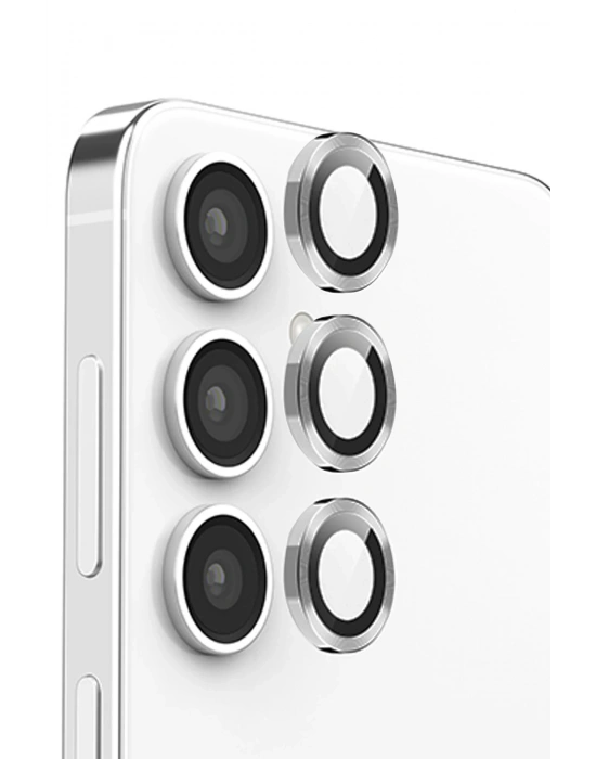 Newface Samsung Galaxy S24 FE Raze Metal Kamera Lens - Gri