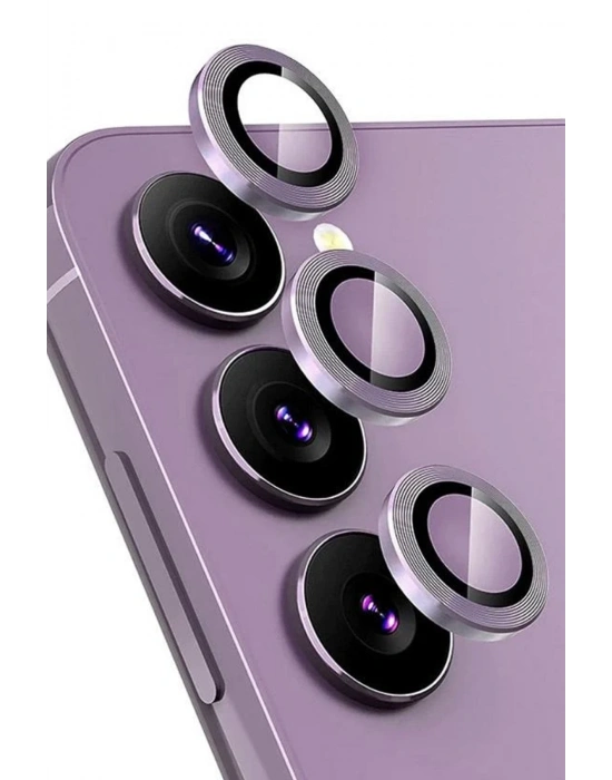 Newface Samsung Galaxy S24 FE Raze Metal Kamera Lens - Mor