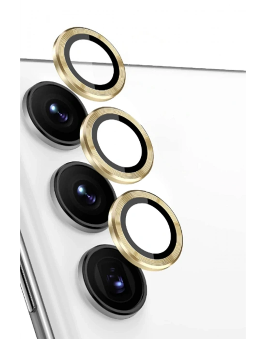 Newface Samsung Galaxy S24 FE Raze Metal Kamera Lens - Sarı