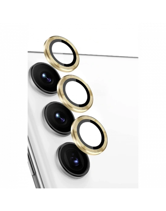 Newface Samsung Galaxy S24 FE Raze Metal Kamera Lens - Sarı