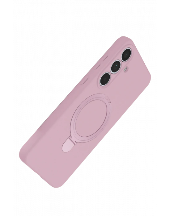 Newface Samsung Galaxy S24 FE Regal Magsafe Standlı Kapak - Açık Pembe
