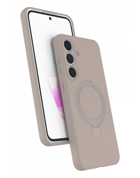 Newface Samsung Galaxy S24 FE Regal Magsafe Standlı Kapak - Çöl Titanyum