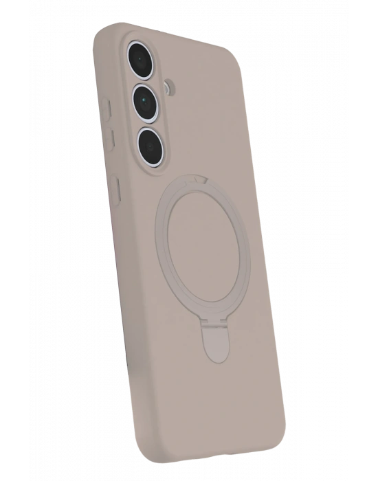 Newface Samsung Galaxy S24 FE Regal Magsafe Standlı Kapak - Çöl Titanyum