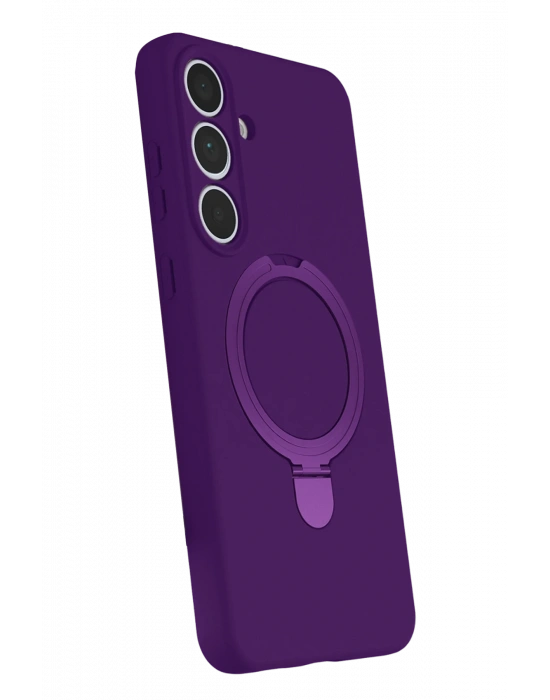 Newface Samsung Galaxy S24 FE Regal Magsafe Standlı Kapak - Derin Mor