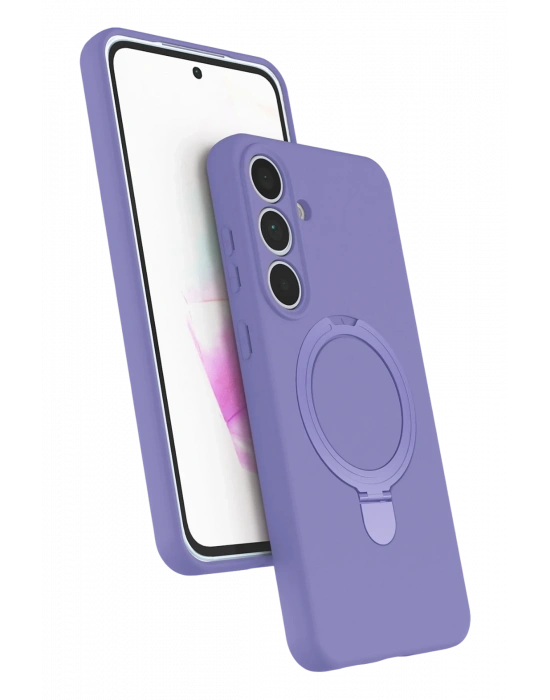 Newface Samsung Galaxy S24 FE Regal Magsafe Standlı Kapak - Lila