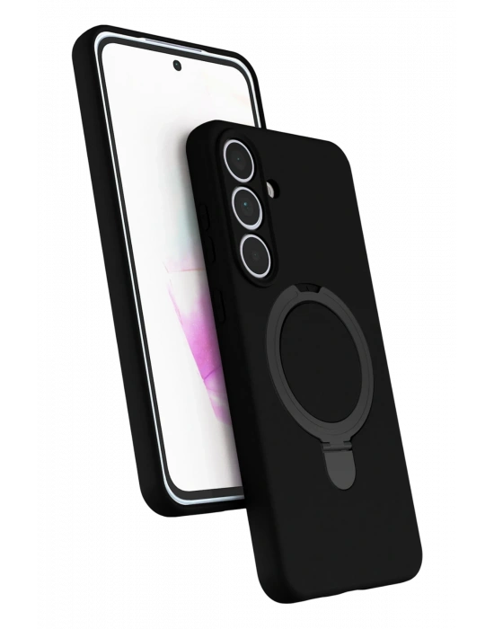 Newface Samsung Galaxy S24 FE Regal Magsafe Standlı Kapak - Siyah