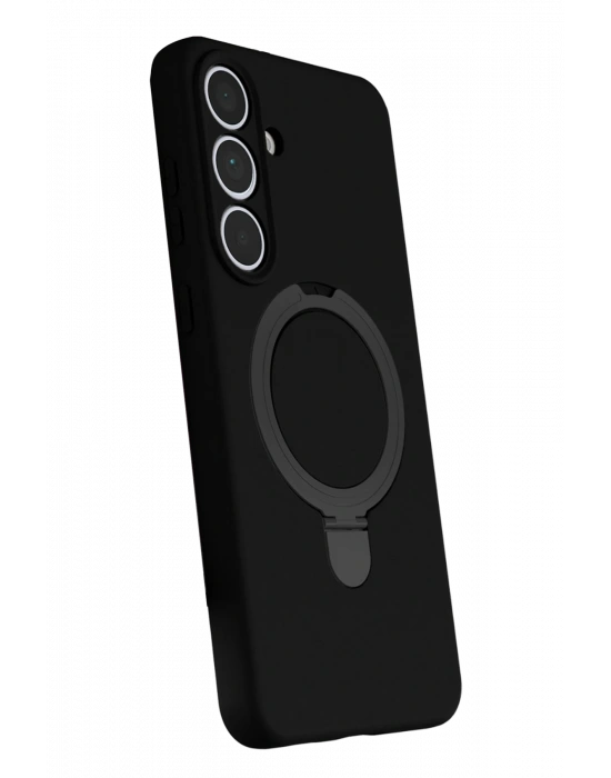 Newface Samsung Galaxy S24 FE Regal Magsafe Standlı Kapak - Siyah