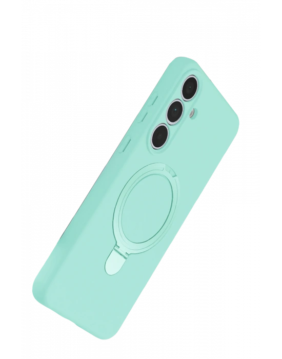 Newface Samsung Galaxy S24 FE Regal Magsafe Standlı Kapak - Su Yeşili