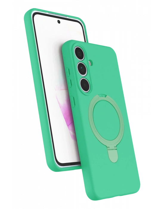 Newface Samsung Galaxy S24 FE Regal Magsafe Standlı Kapak - Yeşil