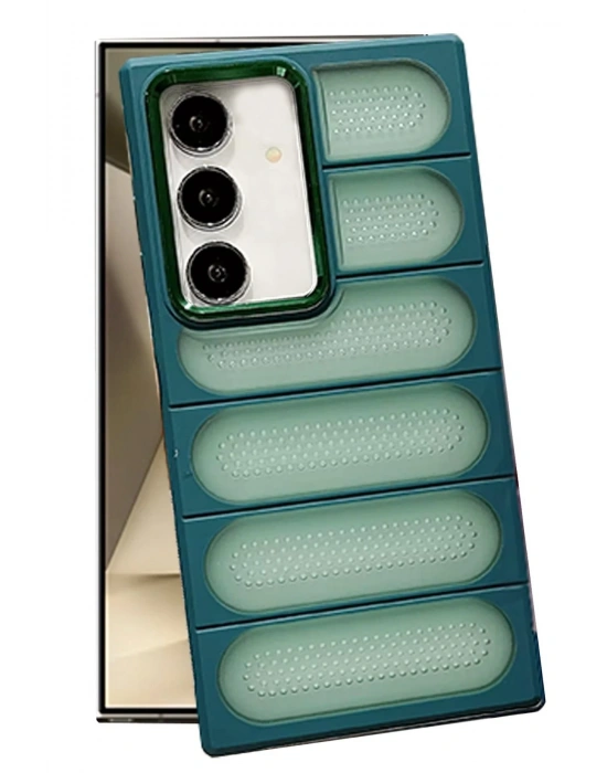 Newface Samsung Galaxy S24 Kılıf Airmax Silikon Kapak - Koyu Yeşil