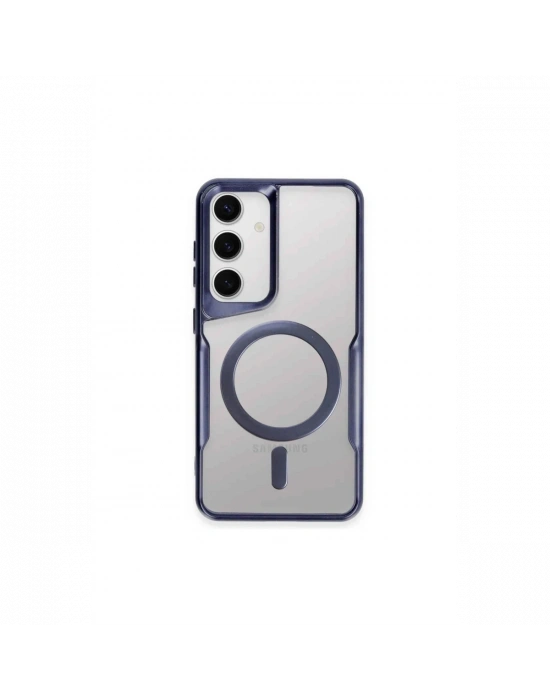 Newface Samsung Galaxy S24 Kılıf Boyi Magsafe Silikon Kapak - Lacivert