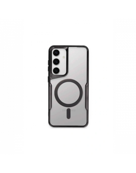 Newface Samsung Galaxy S24 Kılıf Boyi Magsafe Silikon Kapak - Siyah