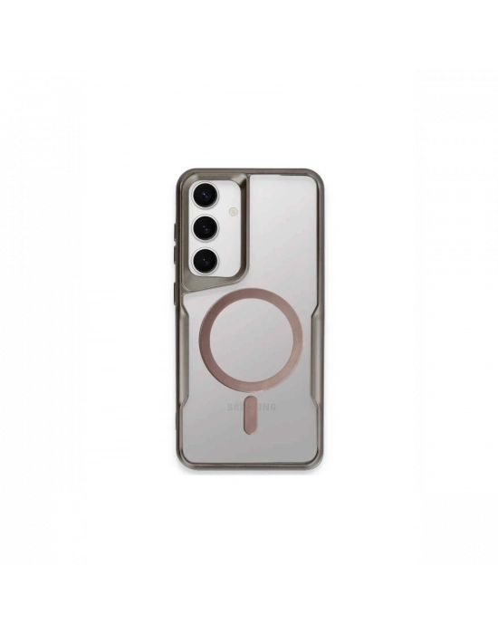 Newface Samsung Galaxy S24 Kılıf Boyi Magsafe Silikon Kapak - Titan Gri