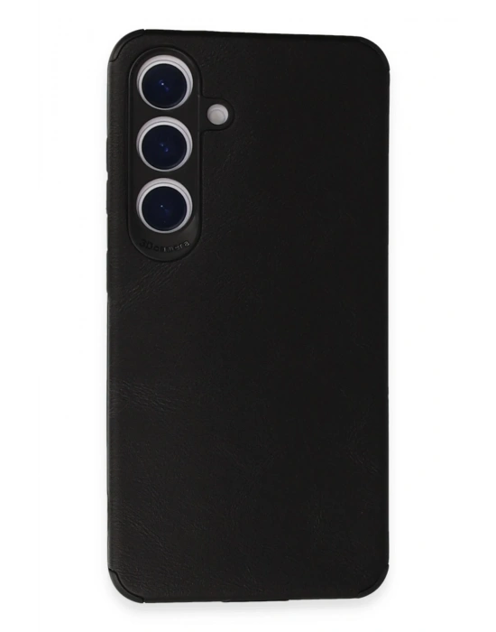 Newface Samsung Galaxy S24 Kılıf Loop Deri Silikon - Siyah