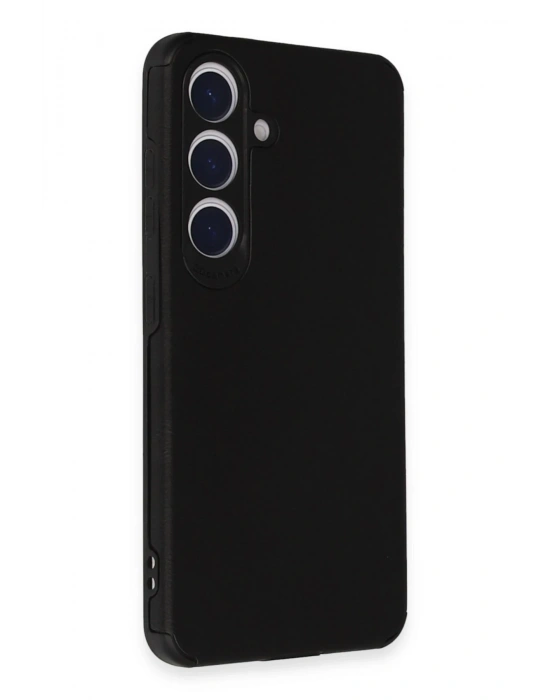 Newface Samsung Galaxy S24 Kılıf Loop Deri Silikon - Siyah