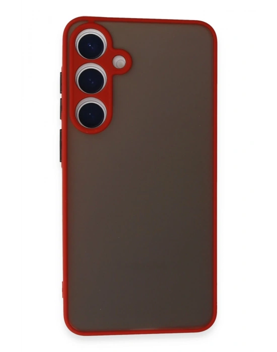 Newface Samsung Galaxy S24 Kılıf Montreal Silikon Kapak - Kırmızı