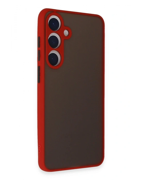 Newface Samsung Galaxy S24 Kılıf Montreal Silikon Kapak - Kırmızı