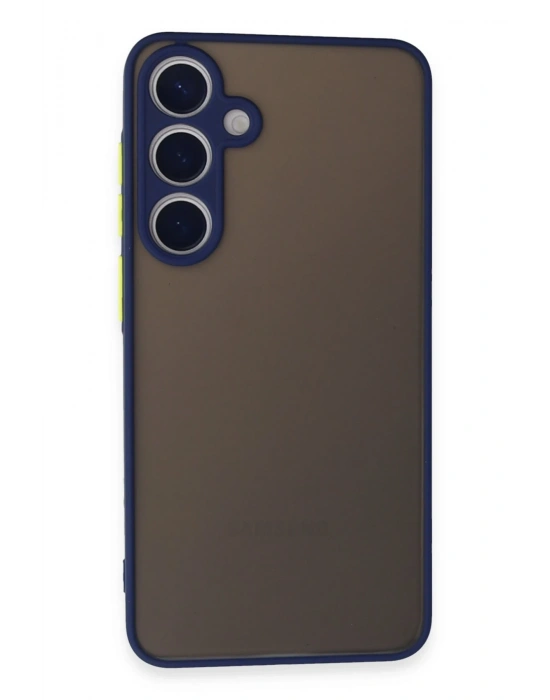 Newface Samsung Galaxy S24 Kılıf Montreal Silikon Kapak - Lacivert