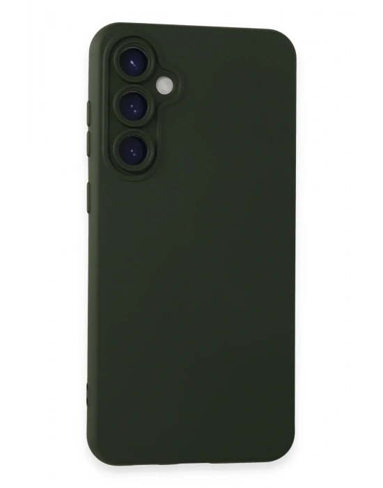 Newface Samsung Galaxy S24 Kılıf Nano içi Kadife Silikon - Koyu Yeşil