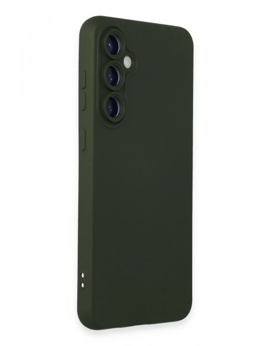 Newface Samsung Galaxy S24 Kılıf Nano içi Kadife Silikon - Koyu Yeşil