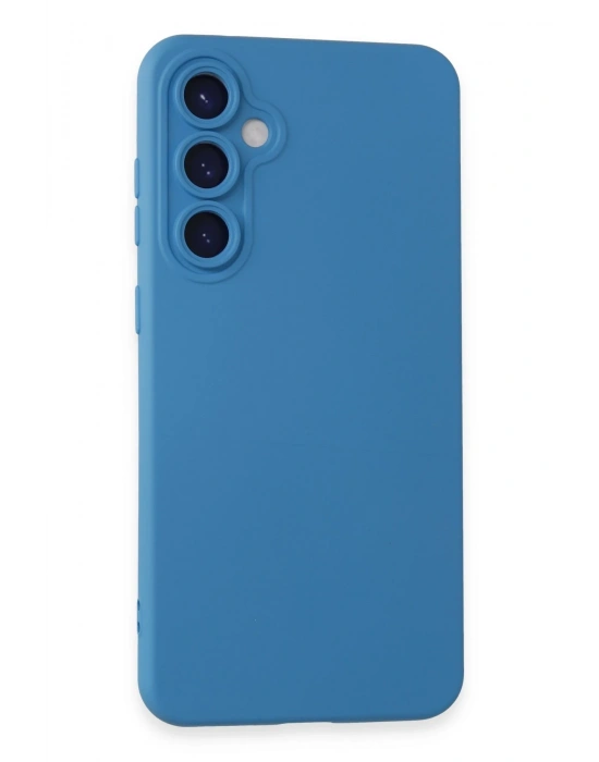 Newface Samsung Galaxy S24 Kılıf Nano içi Kadife Silikon - Mavi