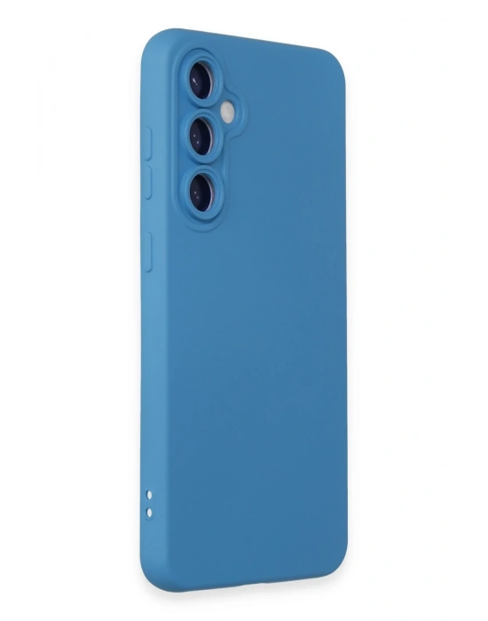 Newface Samsung Galaxy S24 Kılıf Nano içi Kadife Silikon - Mavi