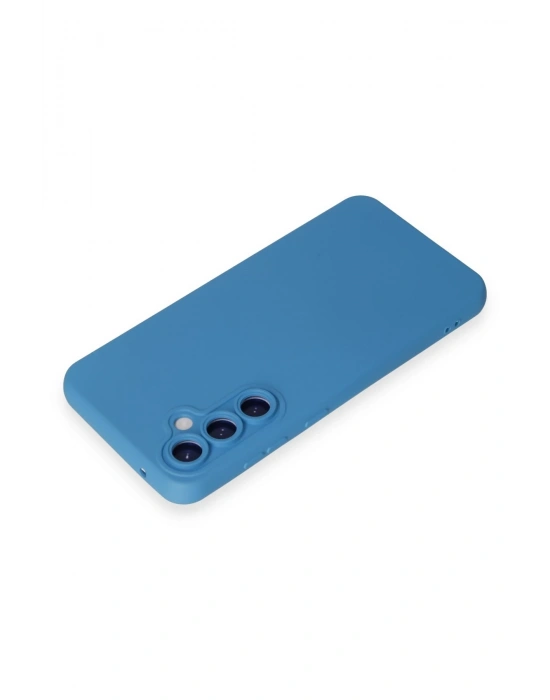 Newface Samsung Galaxy S24 Kılıf Nano içi Kadife Silikon - Mavi