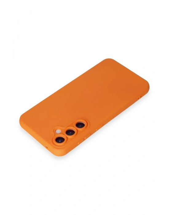 Newface Samsung Galaxy S24 Kılıf Nano içi Kadife Silikon - Turuncu