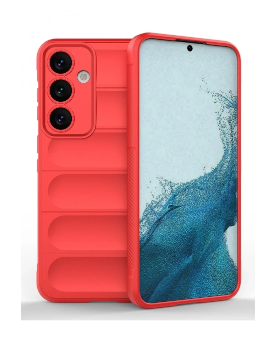 Newface Samsung Galaxy S24 Kılıf Optimum Silikon - Kırmızı