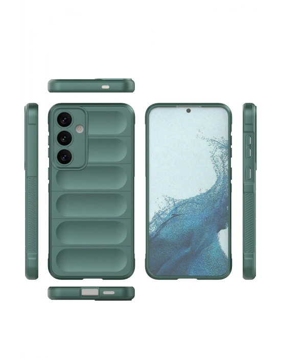 Newface Samsung Galaxy S24 Kılıf Optimum Silikon - Koyu Yeşil