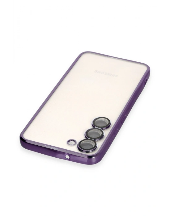 Newface Samsung Galaxy S24 Kılıf Razer Lensli Silikon - Mor