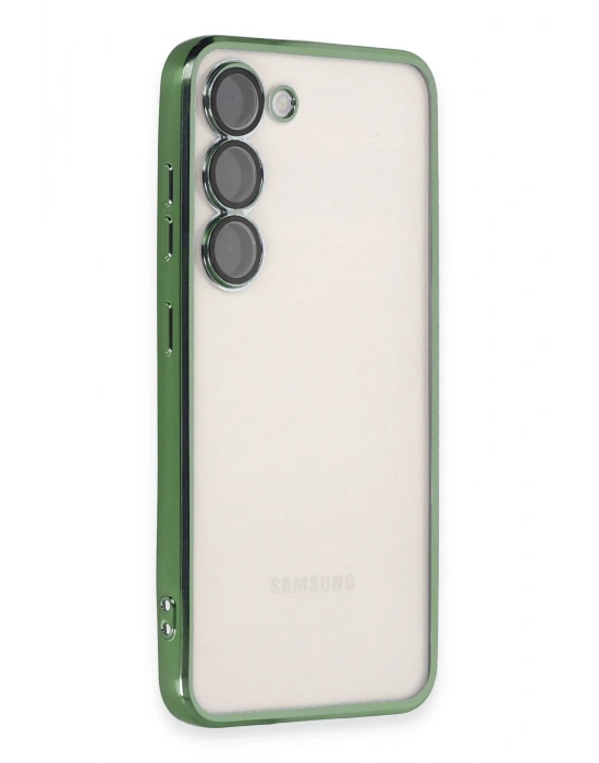 Newface Samsung Galaxy S24 Kılıf Razer Lensli Silikon - Yeşil