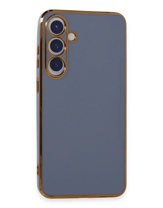 Newface Samsung Galaxy S24 Kılıf Volet Silikon - Mavi